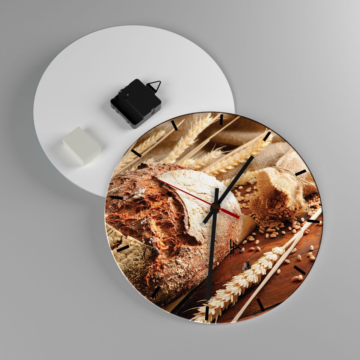 Orologio da parete Arttor - Appetitoso, profumato, croccante - Quadrante con  trattini, Forma: Cerchio - 30x30 cm - Pane, Grano, Gastronomia