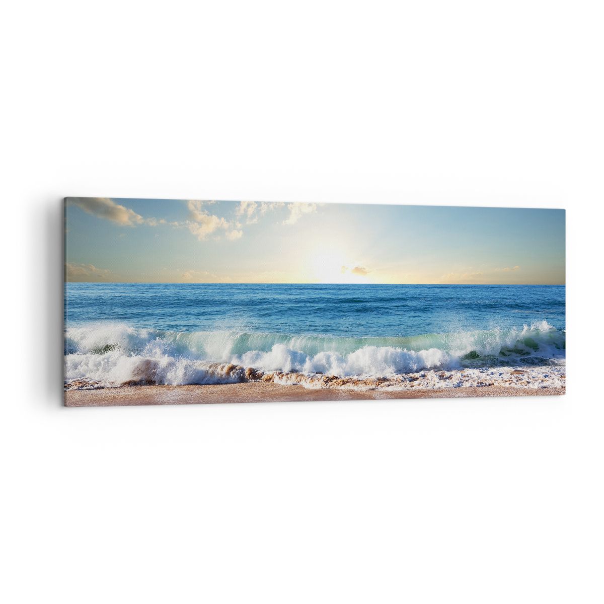 Tableau Toile Mer Vague Plage 120x80 Cm - Impression Moderne - Marque ARTTOR - Neuf
