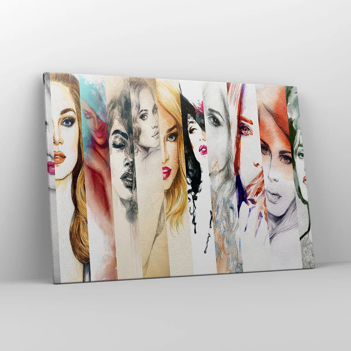 Obraz na płótnie - Kolekcja portretów kobiet w różnych artystycznych stylach - 100x70cm - I zawsze to TY - Nowoczesna dekoracja ścienna do salonu, kuchni i sypialni ARTTOR