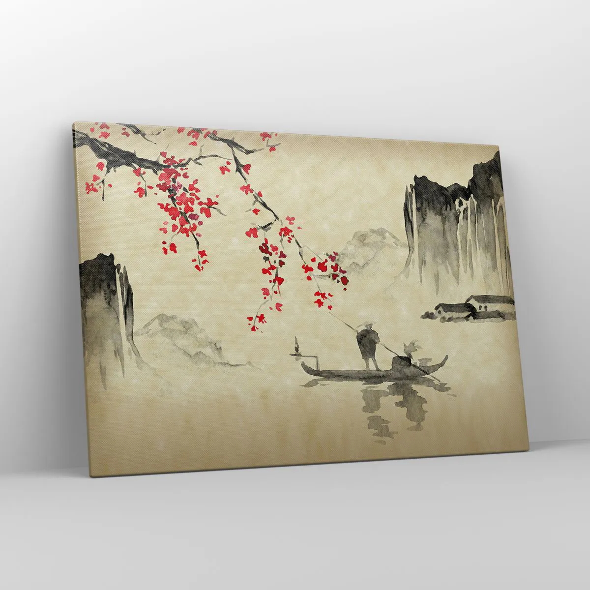 Vászonkép - A virágzó meggyfák országában - 100x70 cm