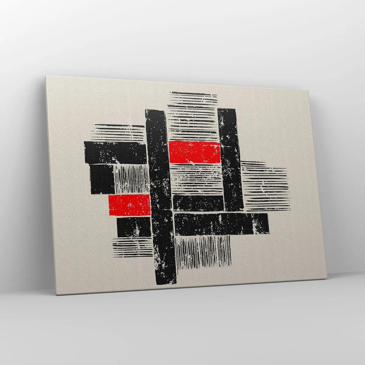 Vászonkép - Vörös és fekete - 100x70 cm