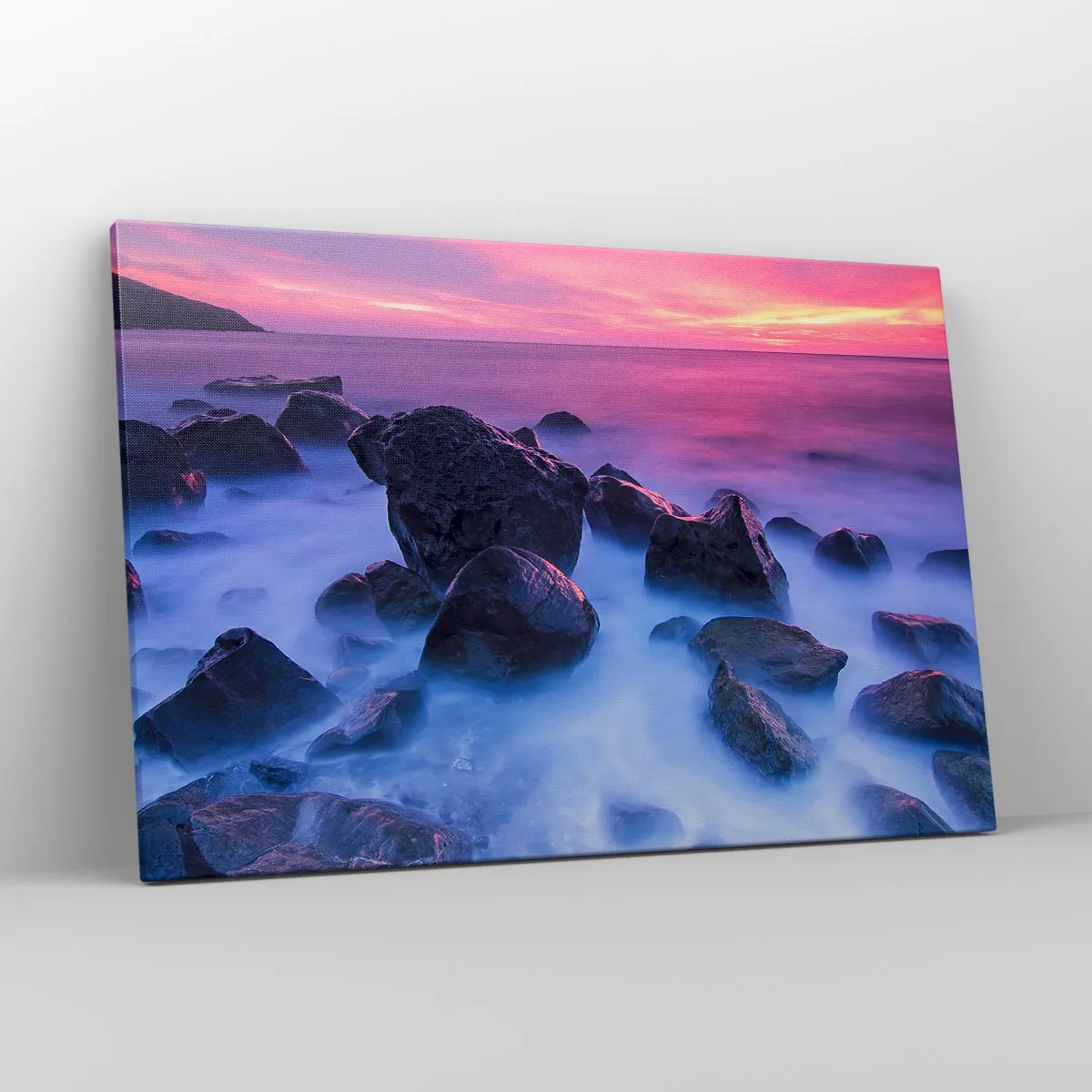 Lærredstryk - Billede på lærred - Fødsel i glimmer og tåge - 120x80 cm