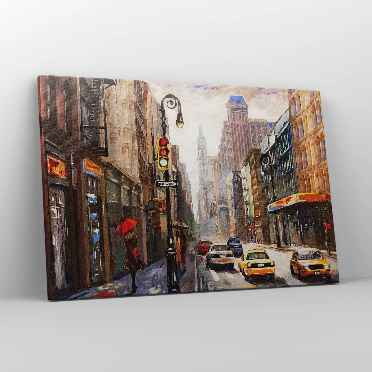 Canvas picture - New York - Colourful in Rain - 120x80 cm