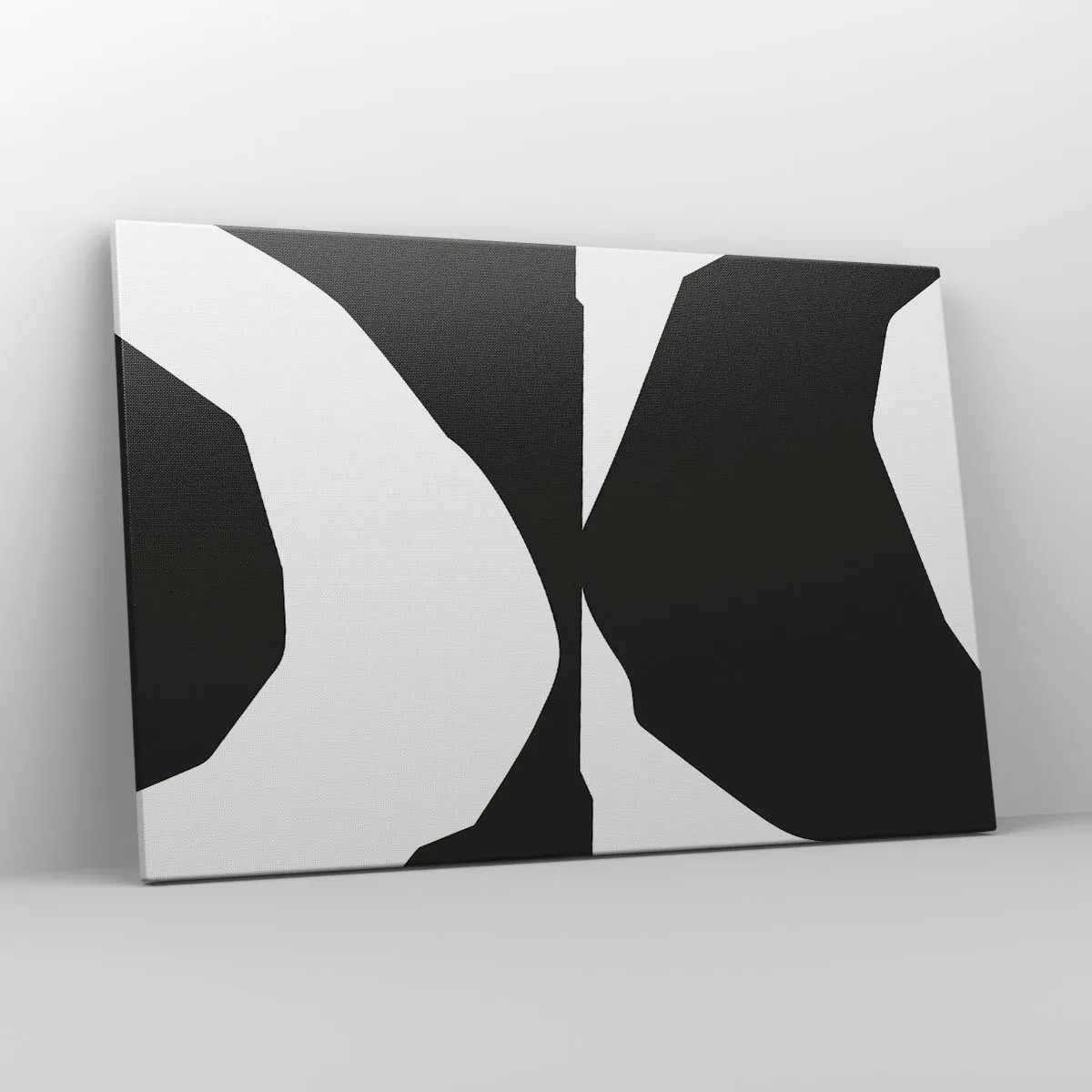 Bild auf Leinwand - Leinwandbild - Abstraktes Kontrastmuster in Schwarz und Weiß - 120x80cm - Positiv negativ - Moderne Wanddekoration für Wohnzimmer und Schlafzimmer ARTTOR