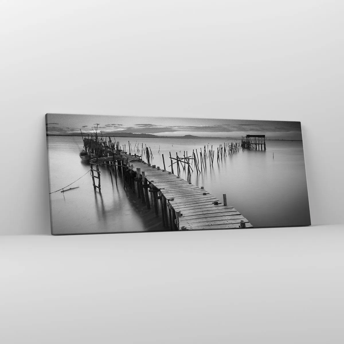 Obraz na płótnie - Spokój zapomnianego brzegu - 100x40 cm