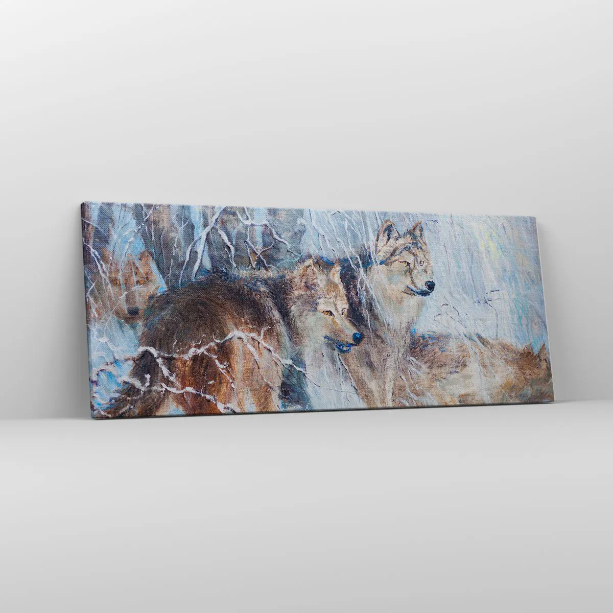 Impression sur toile - Image sur toile - Attention! Ca arrive ... - 100x40 cm