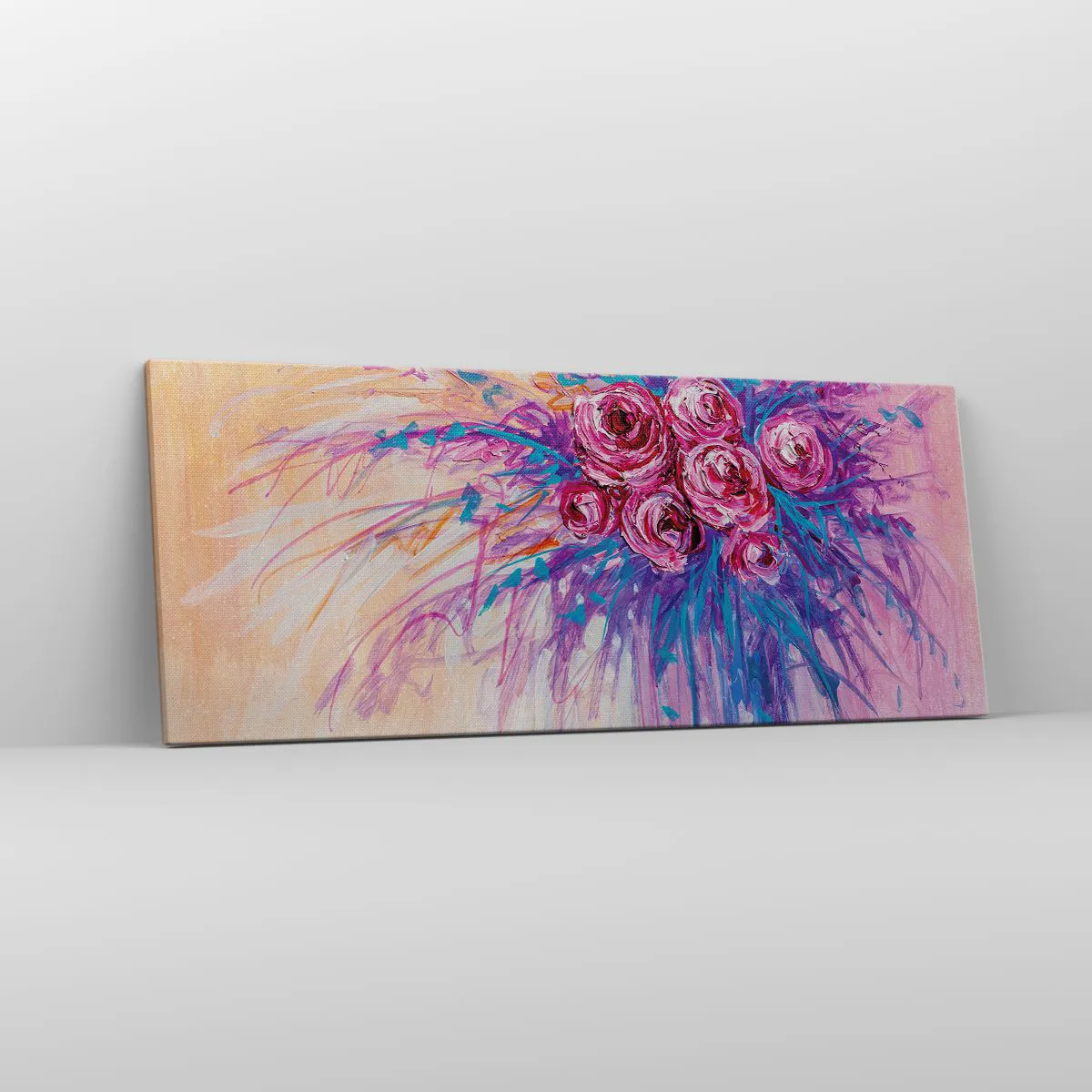 Vászonkép - Rózsaszín szökőkút - 100x40 cm