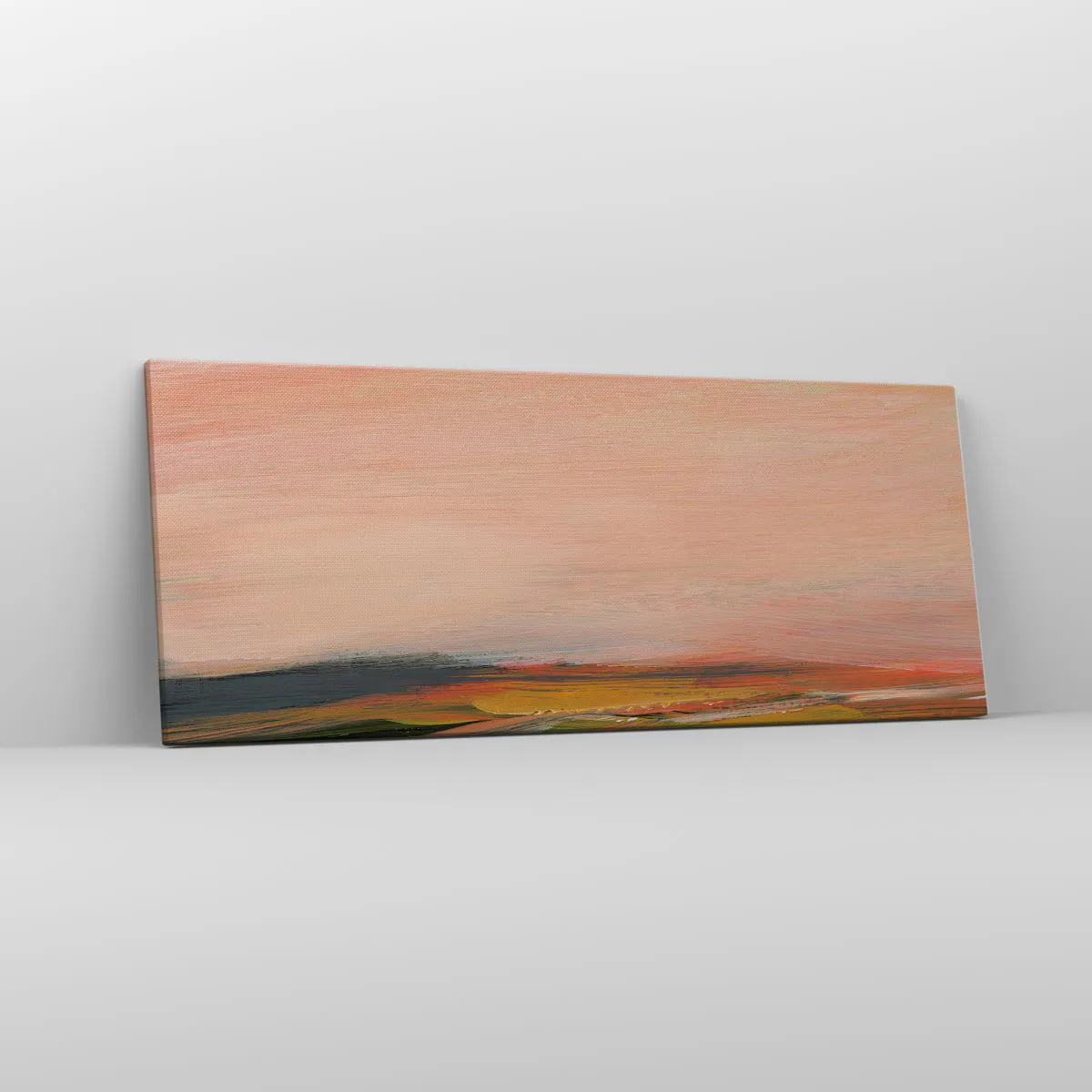Lærredstryk - Billede på lærred - I lyserøde toner - 100x40 cm