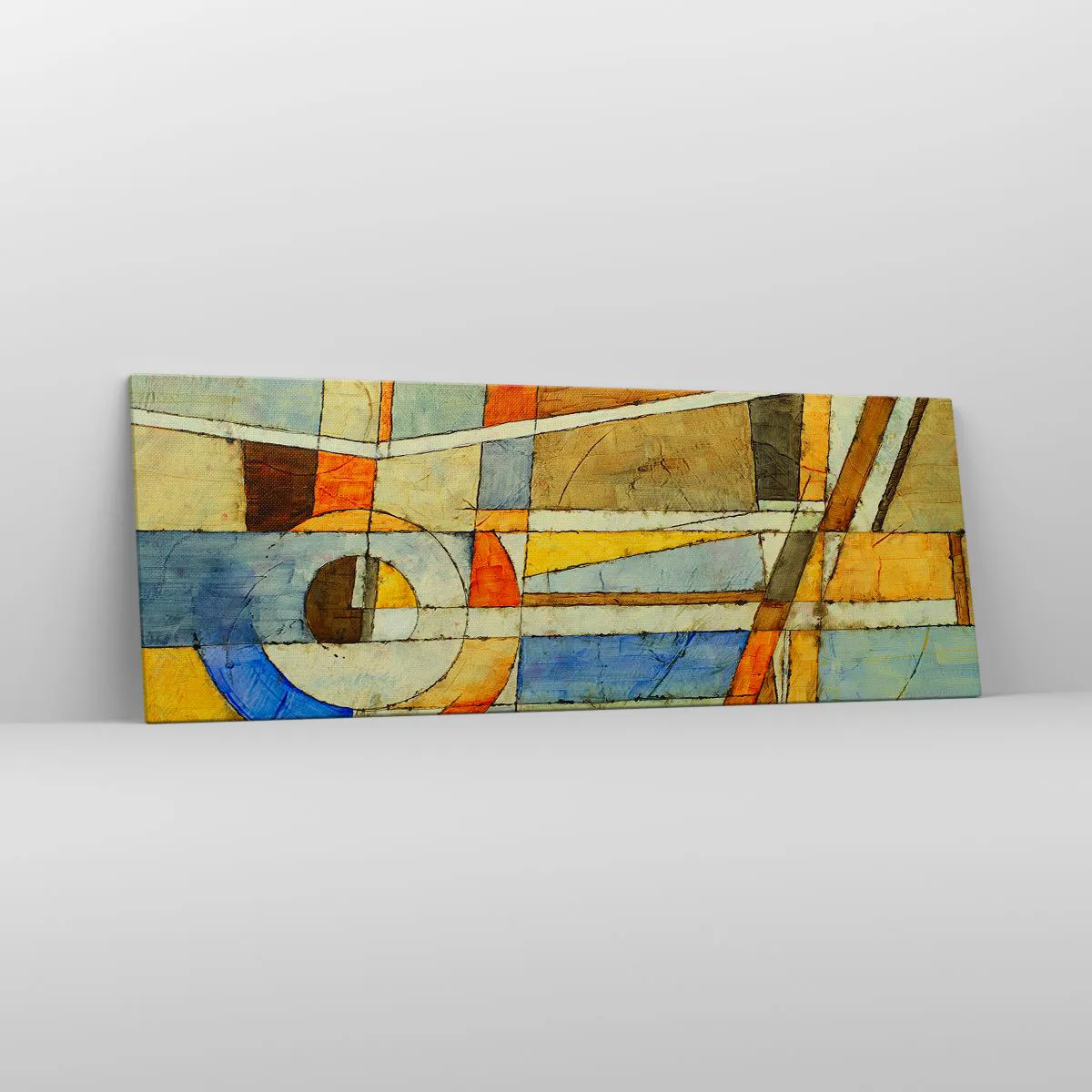 Tablou pe pânză - Cubismul în construcție - 140x50 cm