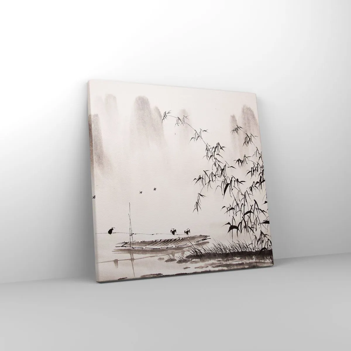 Bild auf Leinwand - Leinwandbild - Die Stille der Reisfelder - 30x30 cm