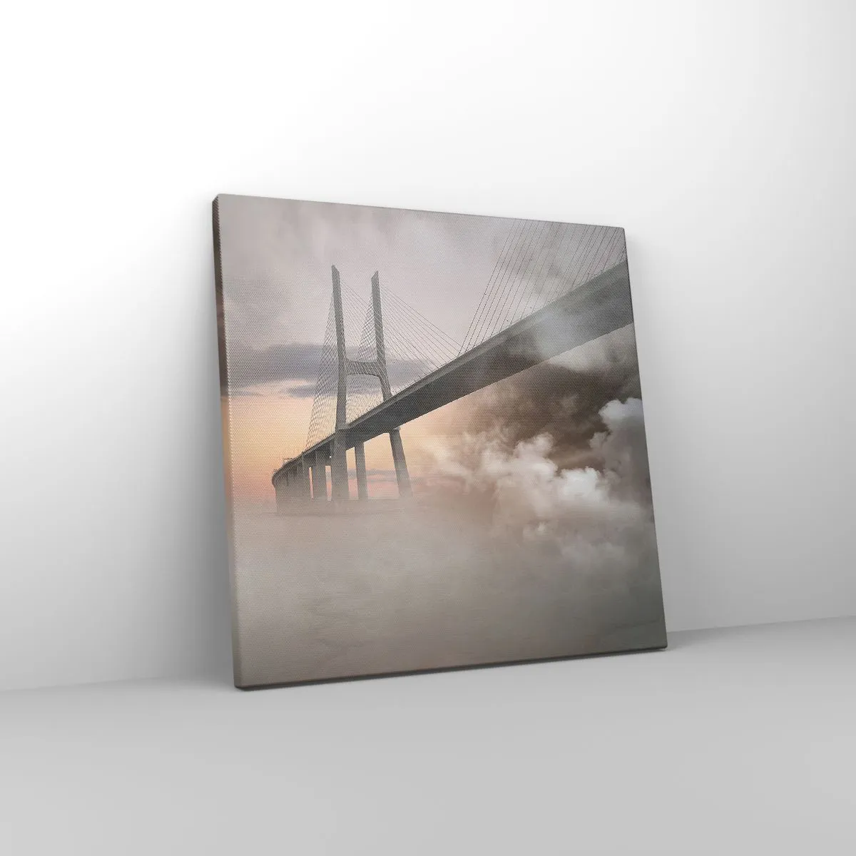 Canvastavla - Bild på duk - Vid en flod som inte finns  - 30x30 cm