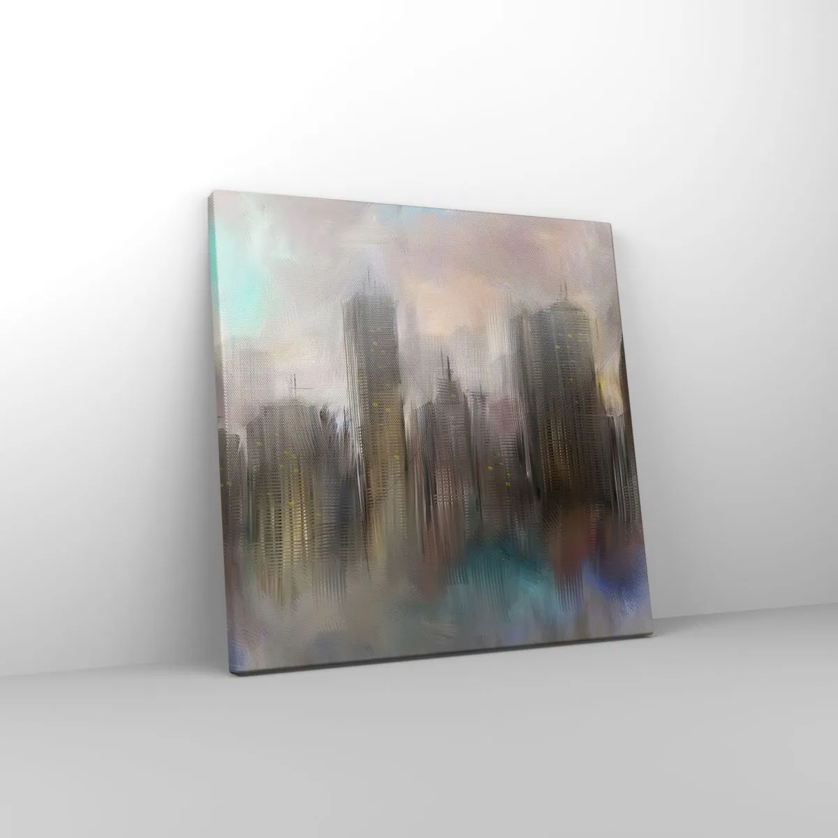 Impression sur toile - Image sur toile - Une composition d'acier, de pierre et de brouillard - 30x30 cm