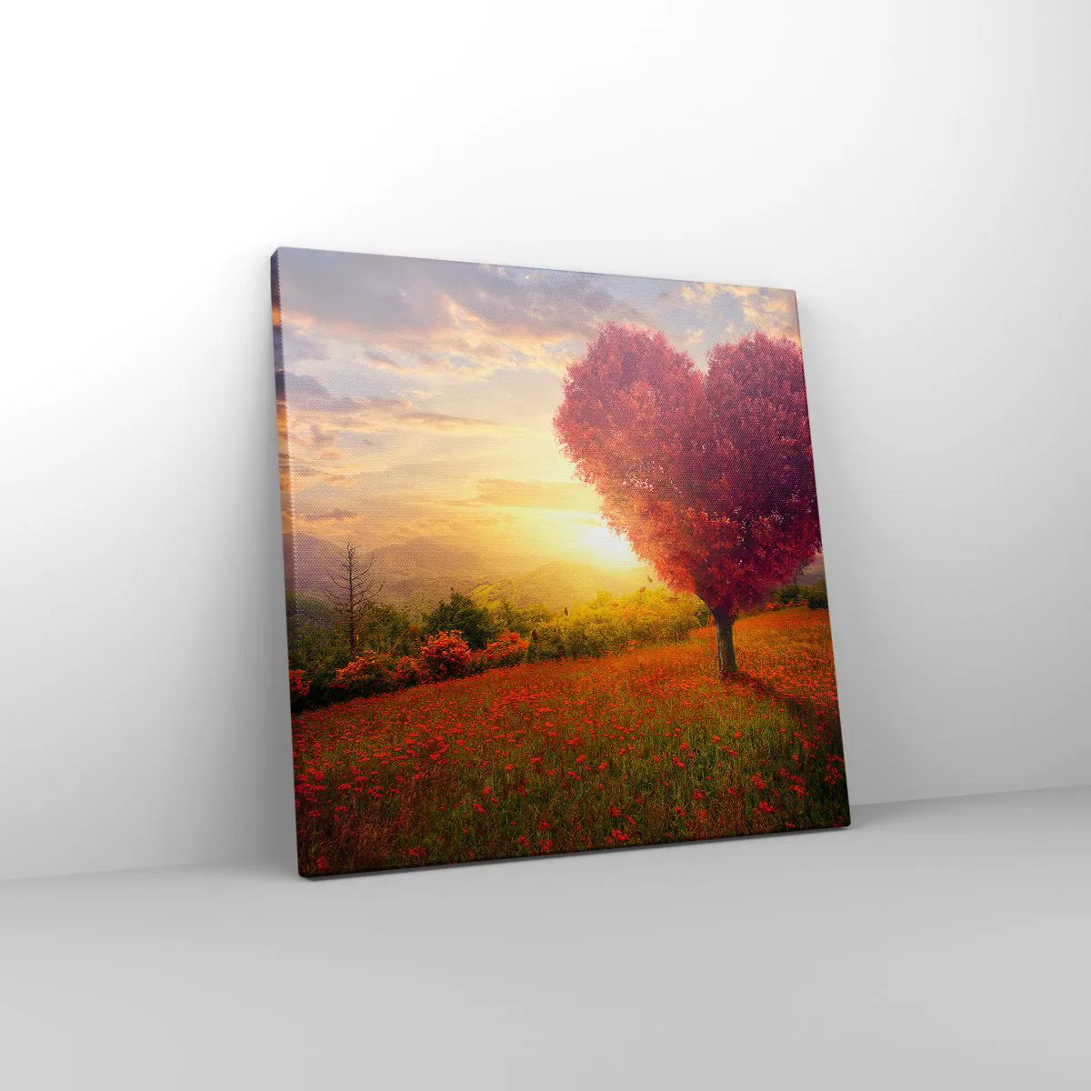 Lærredstryk - Billede på lærred - Det griber om hjertet - 30x30 cm