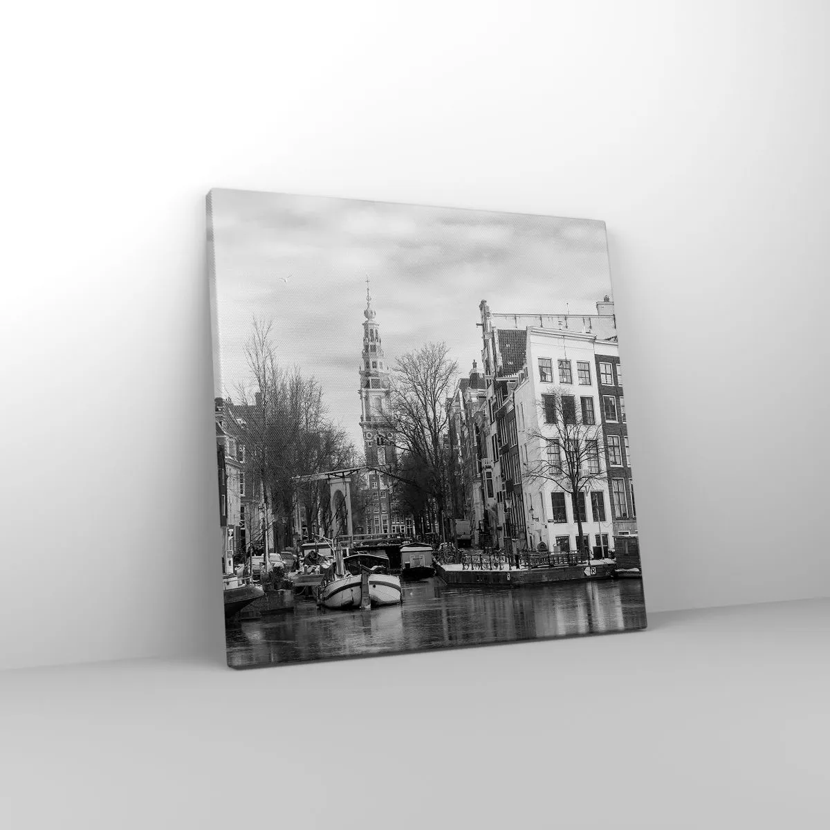 Quadro em tela - Vibrações de Amsterdã - 30x30 cm
