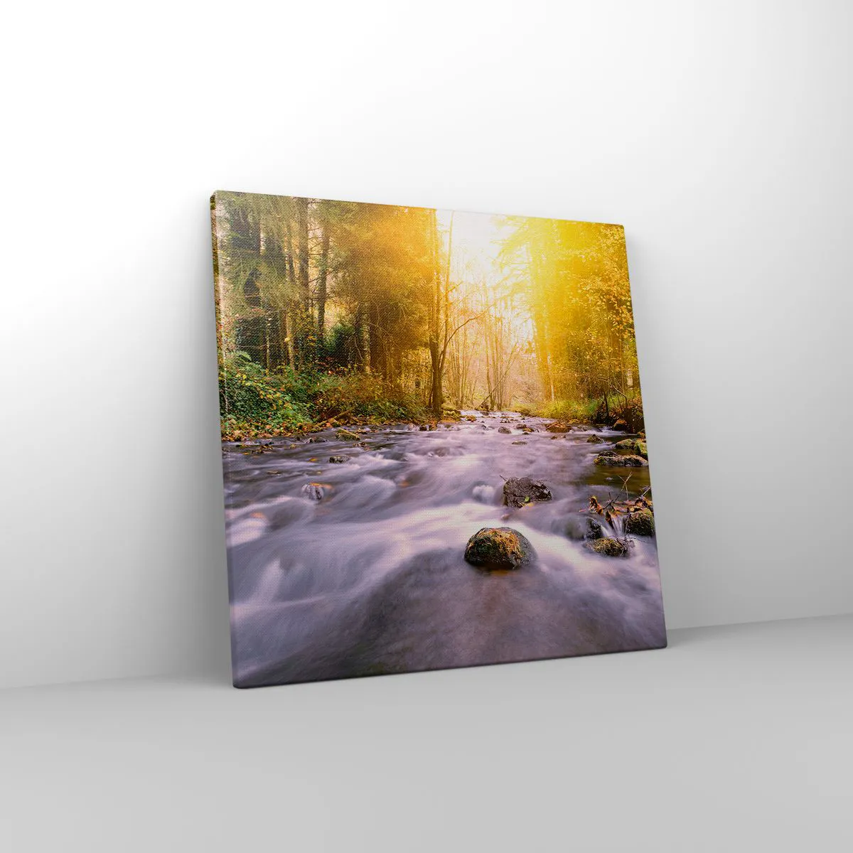 Tablou pe pânză - Malachit în rame de argint și aur - 40x40 cm