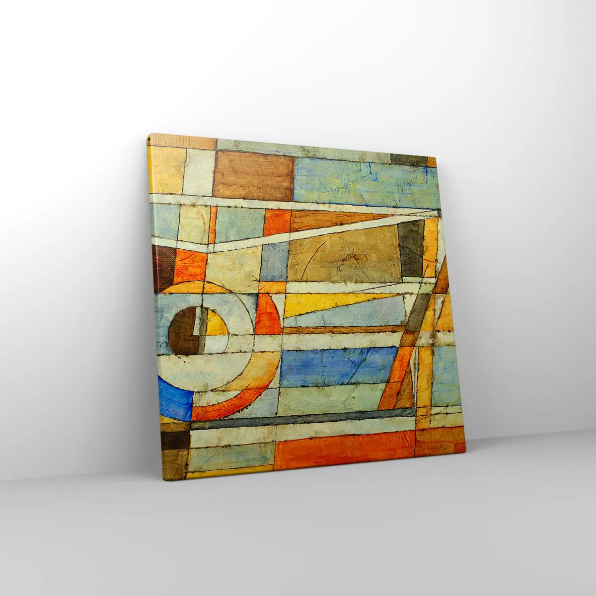 Tablou pe pânză - Cubismul în construcție - 40x40 cm