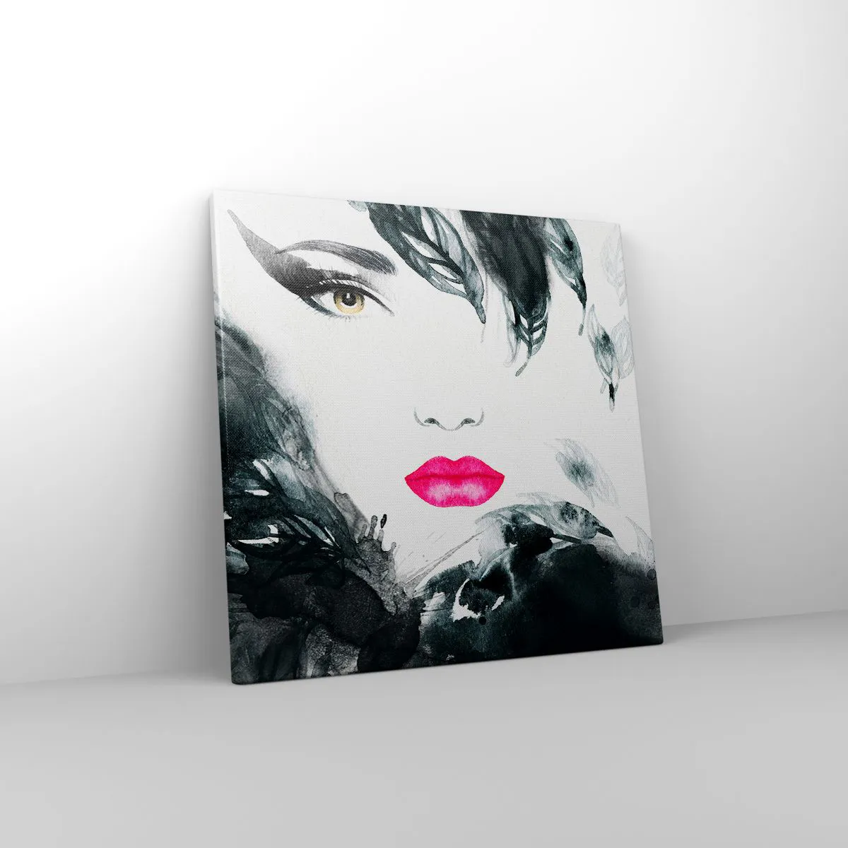 Bild auf Leinwand - Leinwandbild - Beachtung! Femme fatale - 40x40 cm