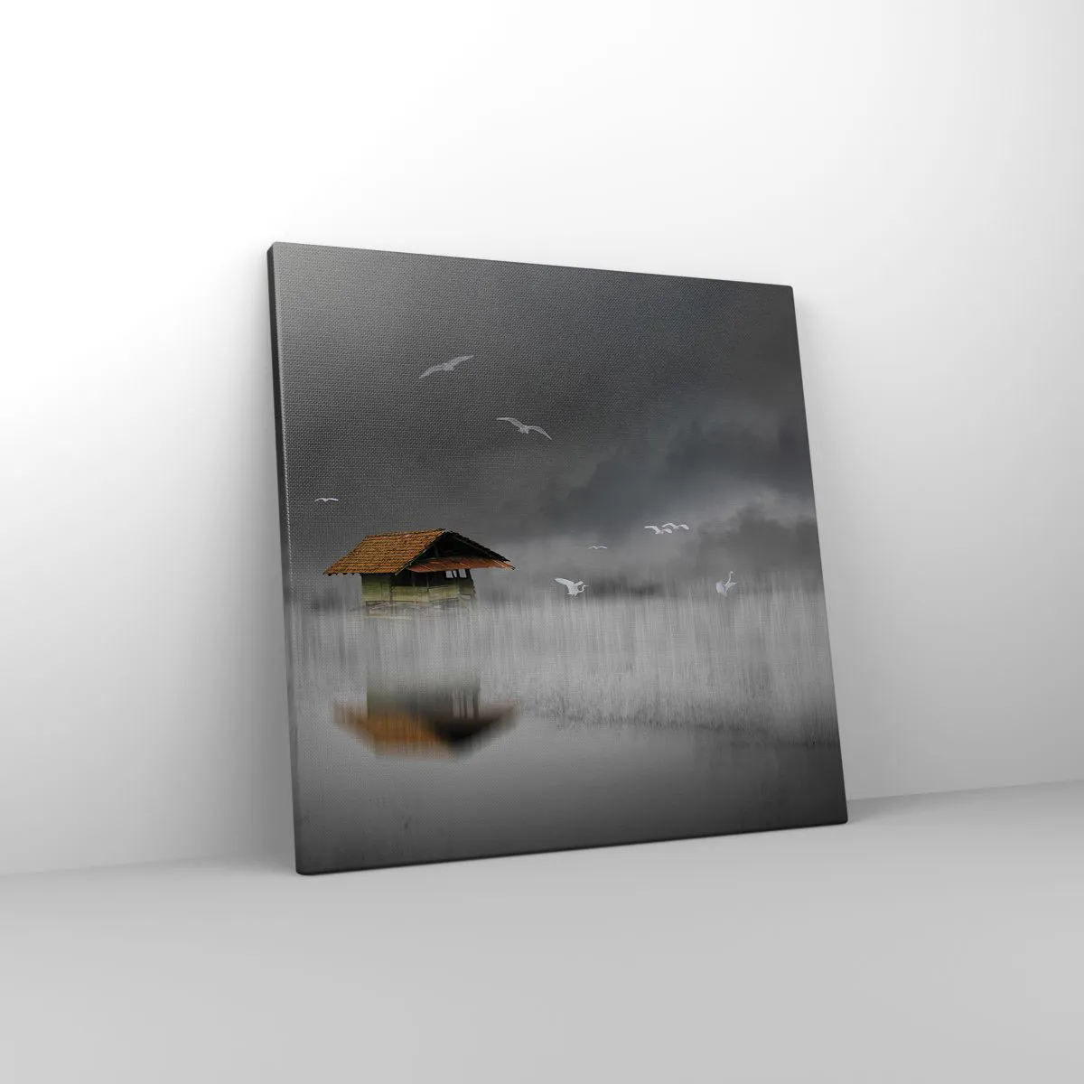 Impression sur toile - Image sur toile - A l'abri de la pluie - 40x40 cm