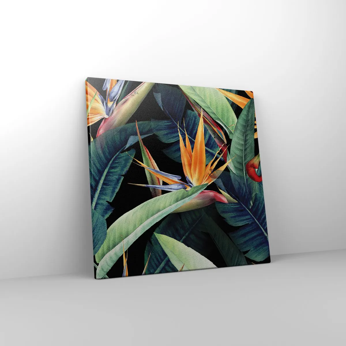 Obraz na płótnie - Płomienne kwiaty tropików - 40x40 cm