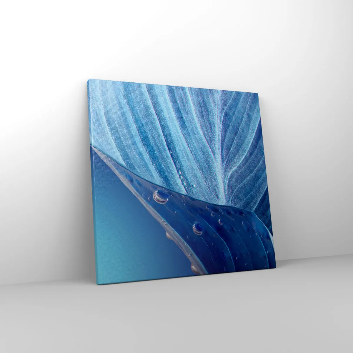 Impression sur toile - Image sur toile - Gouttes cachées du bleu - 40x40 cm