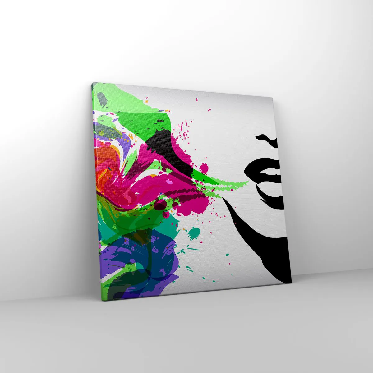 Cuadro sobre lienzo - Impresión de Imagen - Una historia con los colores del arco iris - 50x50 cm