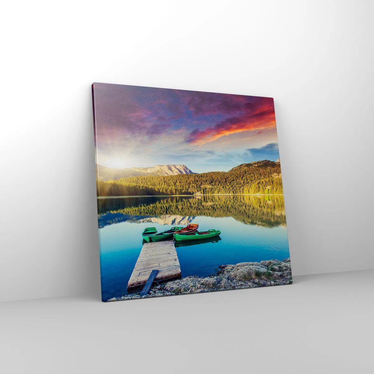 Canvas picture - By Water Smooth as a Mirror - 50x50 cm