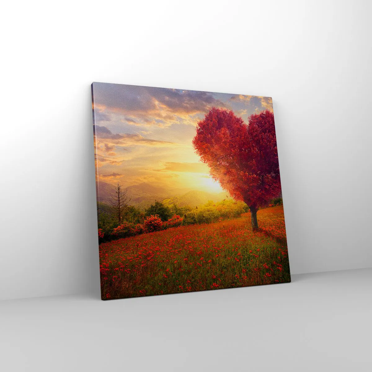 Lærredstryk - Billede på lærred - Det griber om hjertet - 50x50 cm