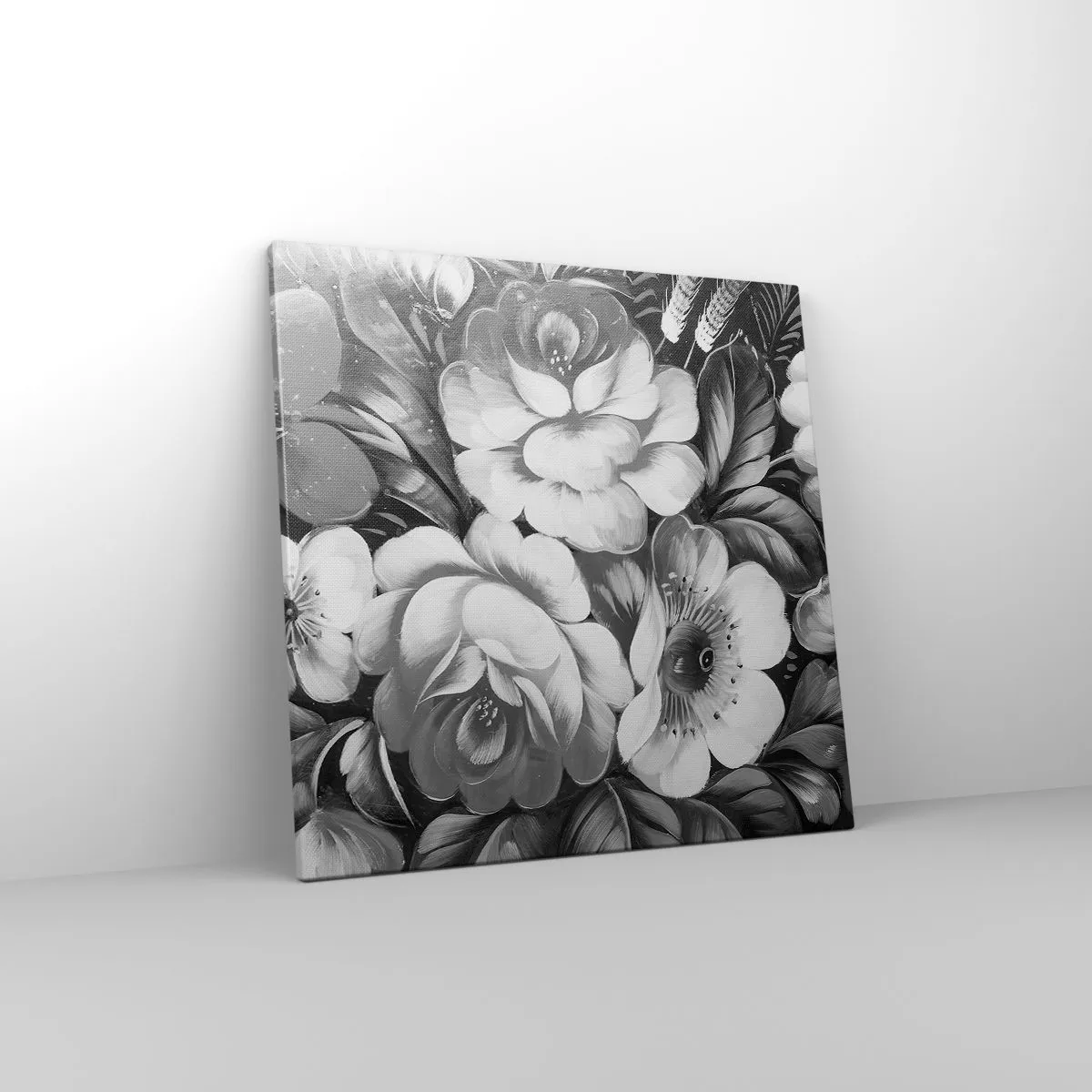 Lærredstryk - Billede på lærred - Smuk selv i grå farve - 50x50 cm