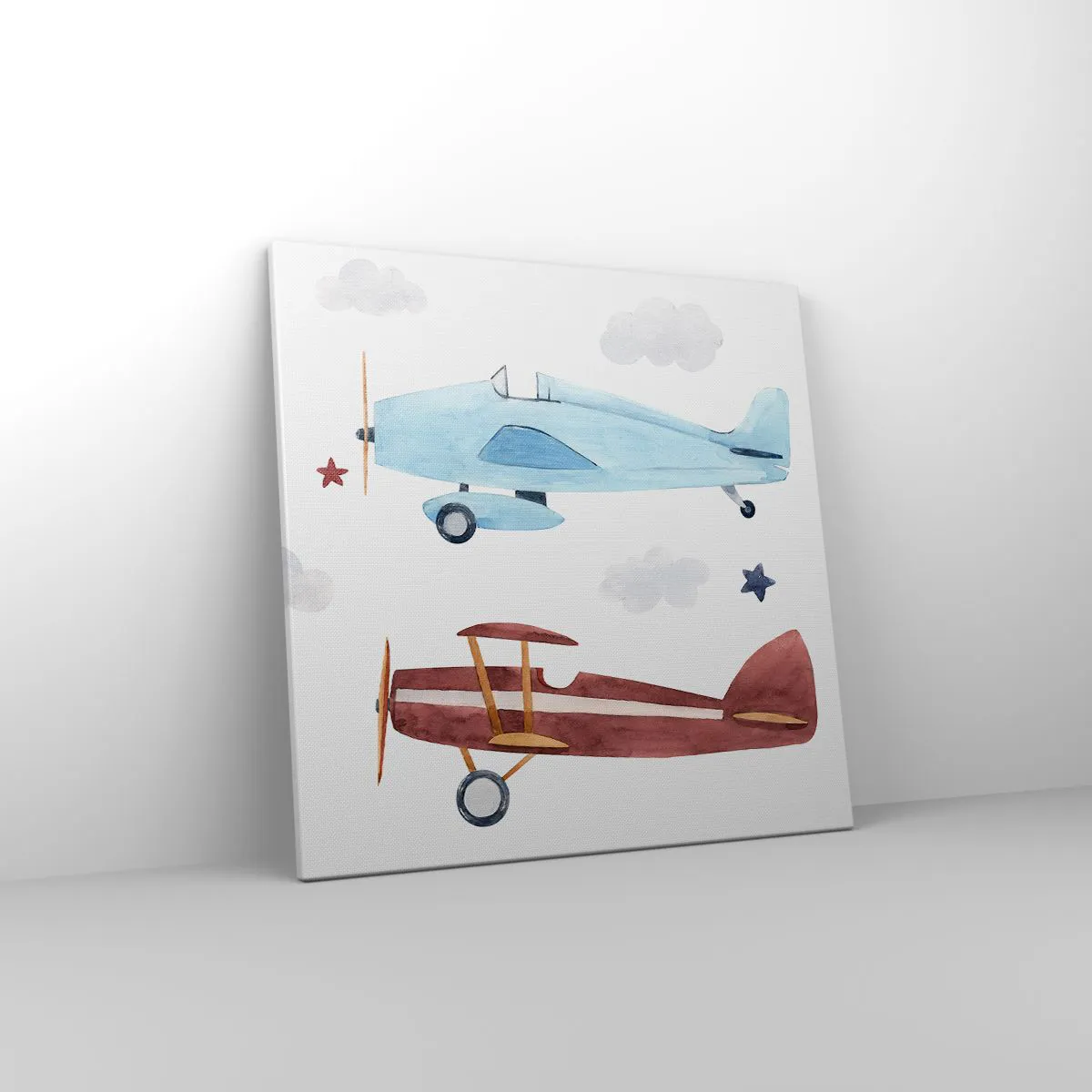 Lærredstryk - Billede på lærred - Hr. pilot, vi venter! - 50x50 cm