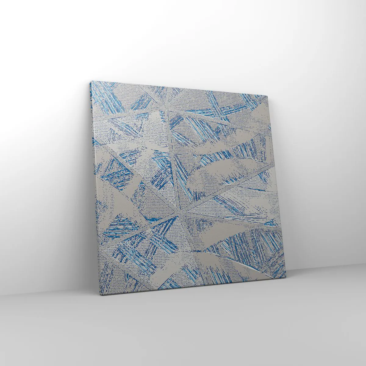 Tablou pe pânză - Într-un labirint de gri-albastru - 50x50 cm
