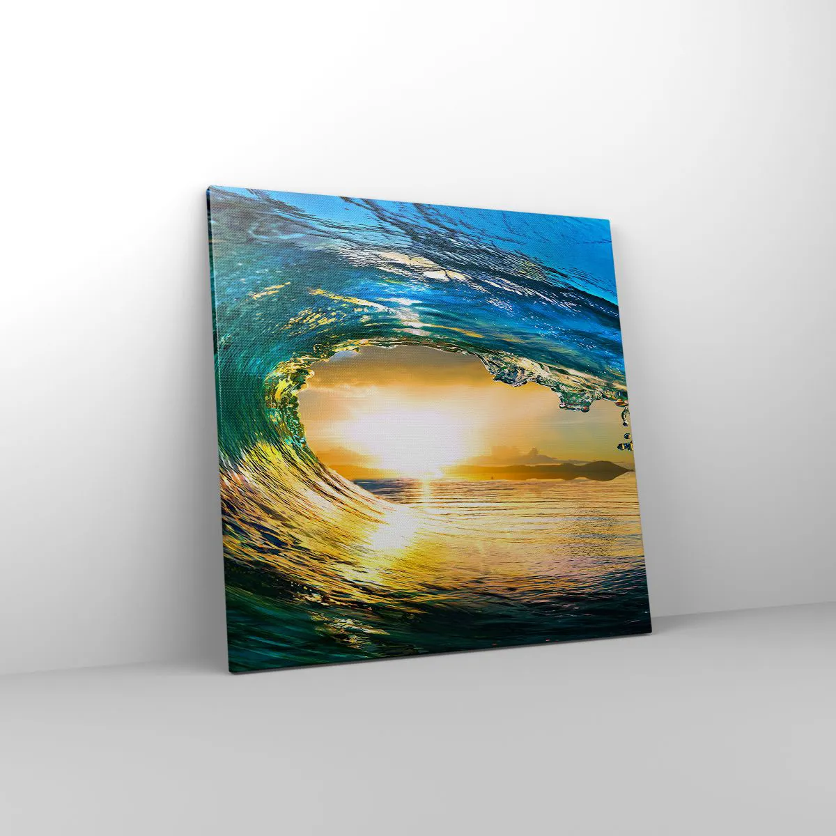 Lærredstryk - Billede på lærred - I smaragdgylden krystal - 60x60 cm