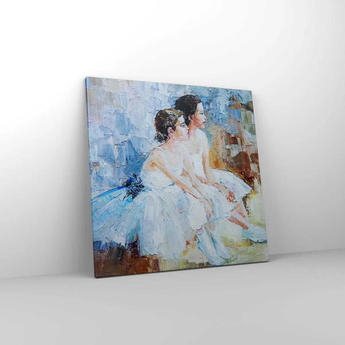 Obraz na płótnie - Odpoczynek młodych łabędzi - 60x60 cm