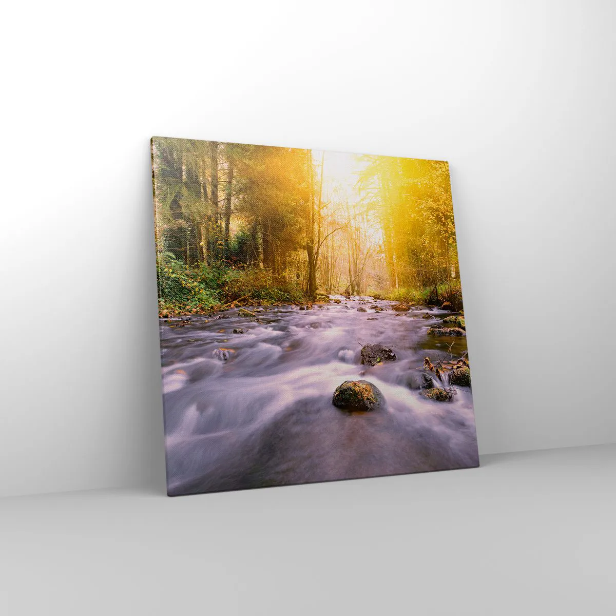 Obraz na płótnie - Malachit w srebrno-złotej oprawie - 70x70 cm