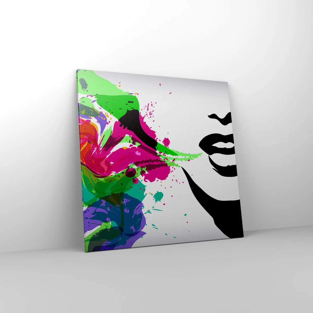 Cuadro sobre lienzo - Impresión de Imagen - Una historia con los colores del arco iris - 70x70 cm