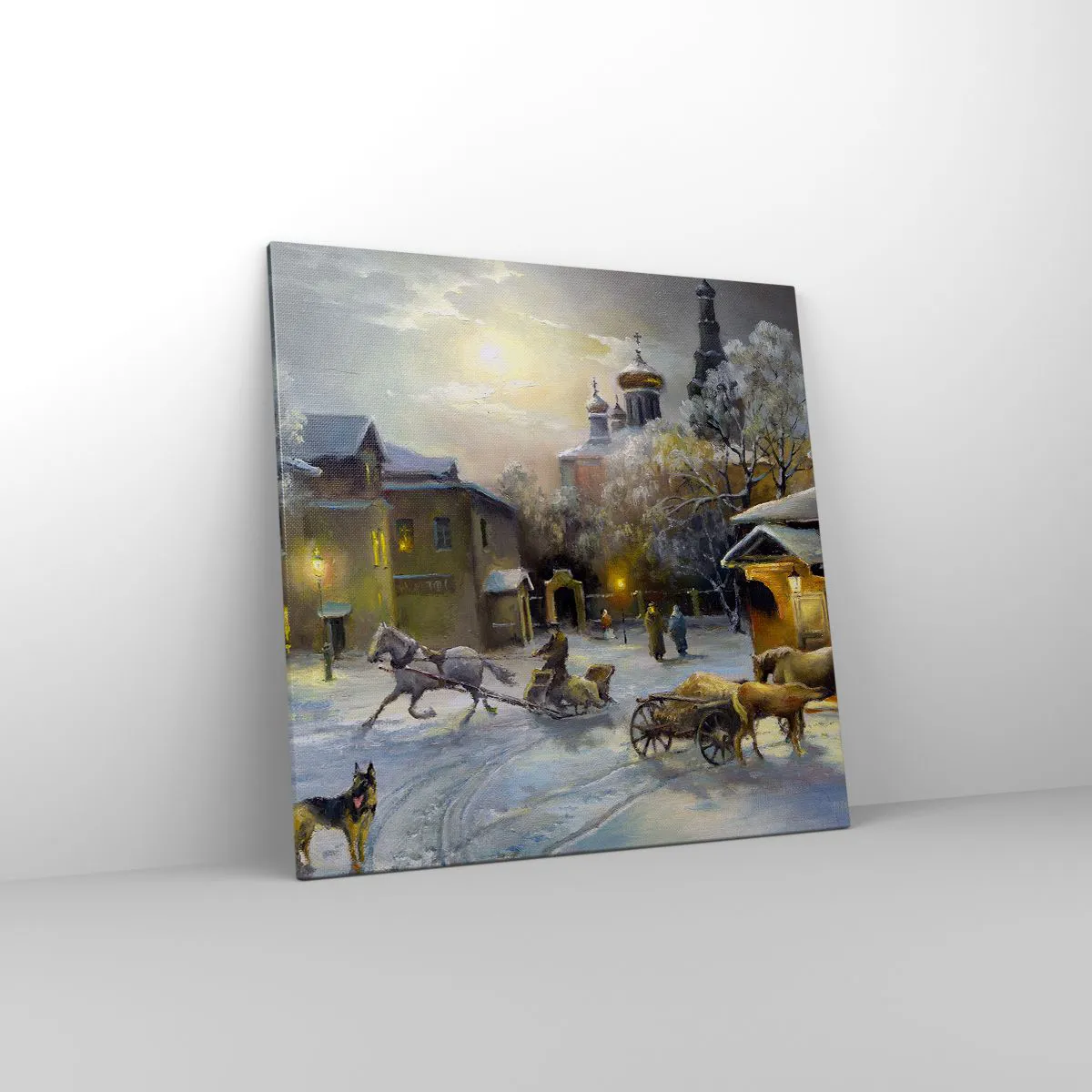 Impression sur toile - Image sur toile - La magie de l'hiver russe - 70x70 cm