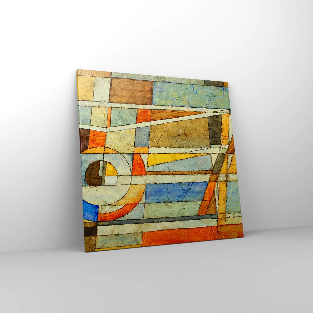 Tablou pe pânză - Cubismul în construcție - 70x70 cm