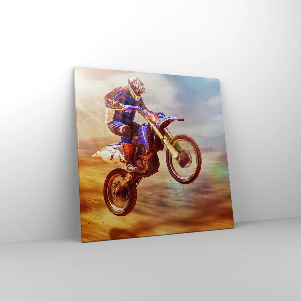 Impression sur toile - Image sur toile - Vertiges à moto - 70x70 cm