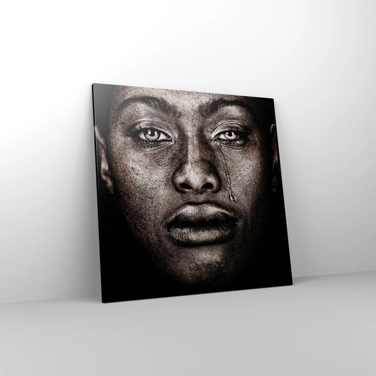 Impression sur toile - Image sur toile - Une larme - 70x70 cm