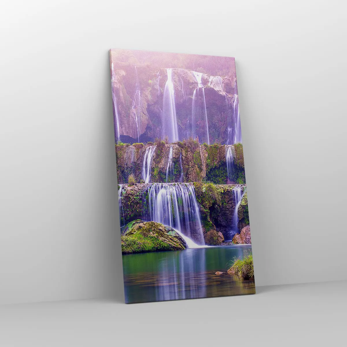 Lærredstryk - Billede på lærred - Trappe til himlen - 45x80 cm