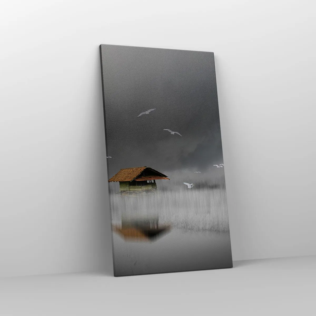 Obraz na płótnie - Schronienie przed deszczem - 45x80 cm