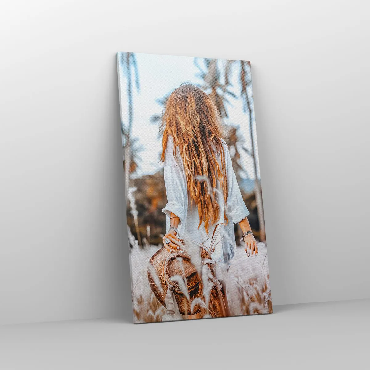 Impression sur toile - Image sur toile - Né de peluches d'herbe - 45x80 cm