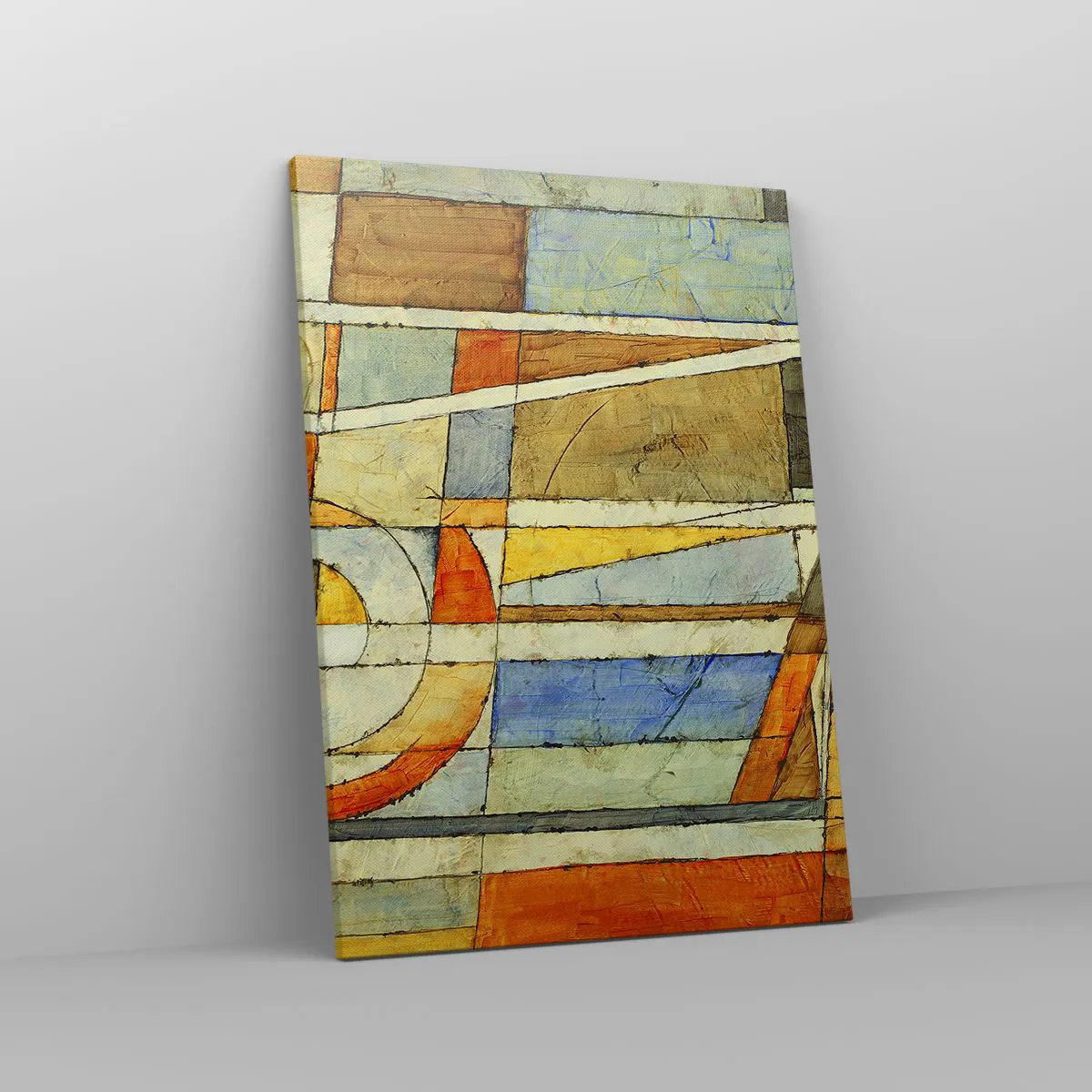 Canvastavla - Bild på duk - Kubismen på bygget - 50x70 cm