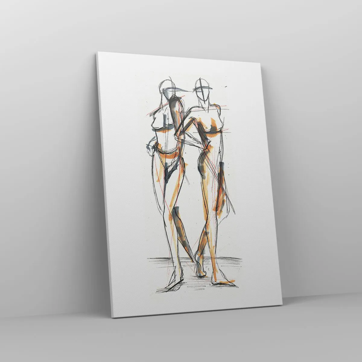 Lærredstryk - Billede på lærred - En undersøgelse af charme - 50x70 cm