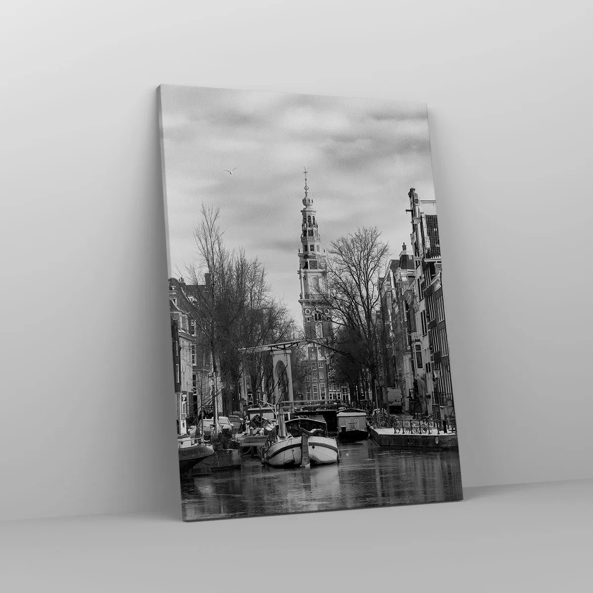 Lærredstryk - Billede på lærred - Amsterdam stemning - 50x70 cm