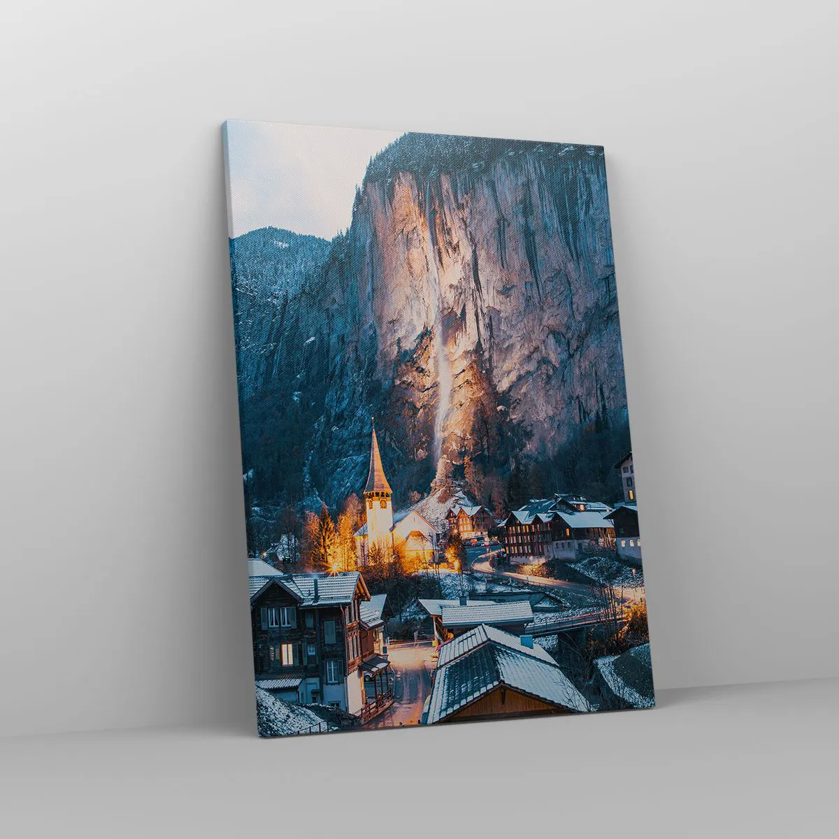 Lærredstryk - Billede på lærred - Vinterens lysende ånd - 50x70 cm