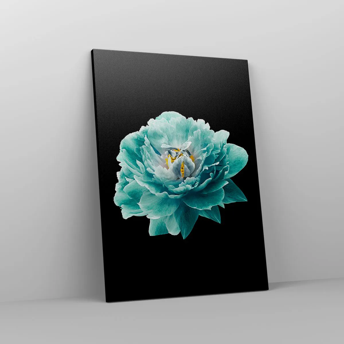 Vászonkép - Kék és arany szirmok - 50x70 cm