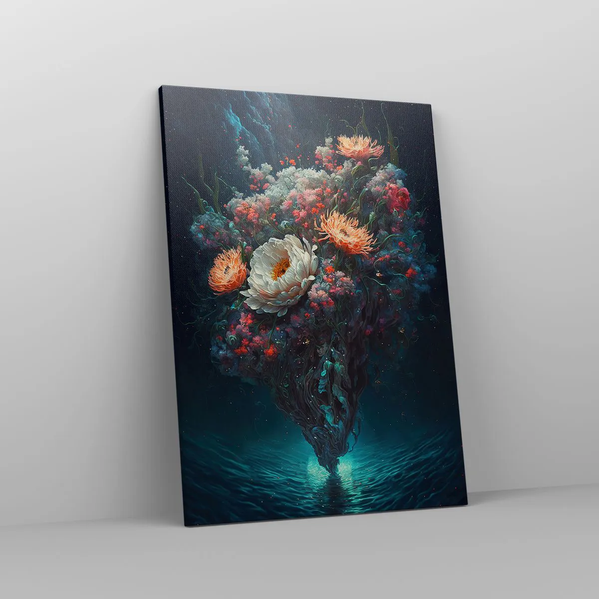 Lærredstryk - Billede på lærred - Mærkelig have - 50x70 cm