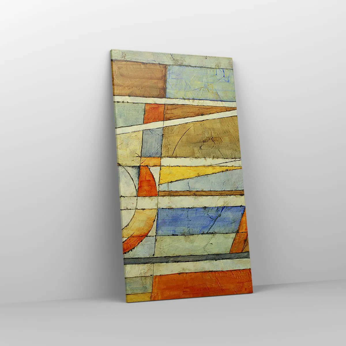 Tablou pe pânză - Cubismul în construcție - 55x100 cm