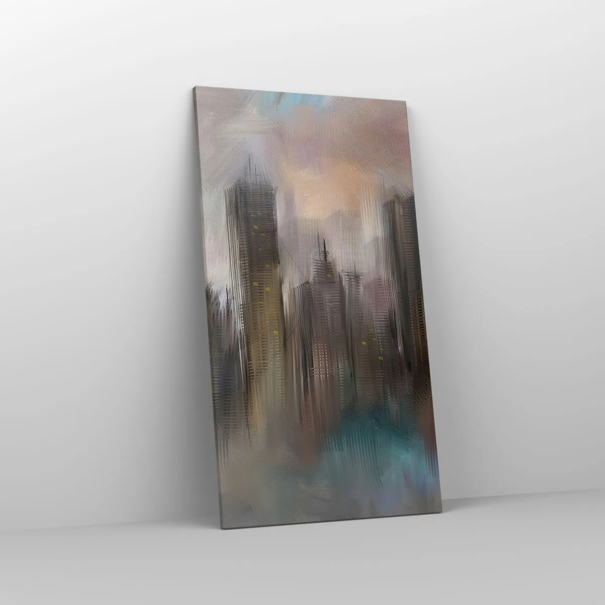 Impression sur toile - Image sur toile - Une composition d'acier, de pierre et de brouillard - 55x100 cm