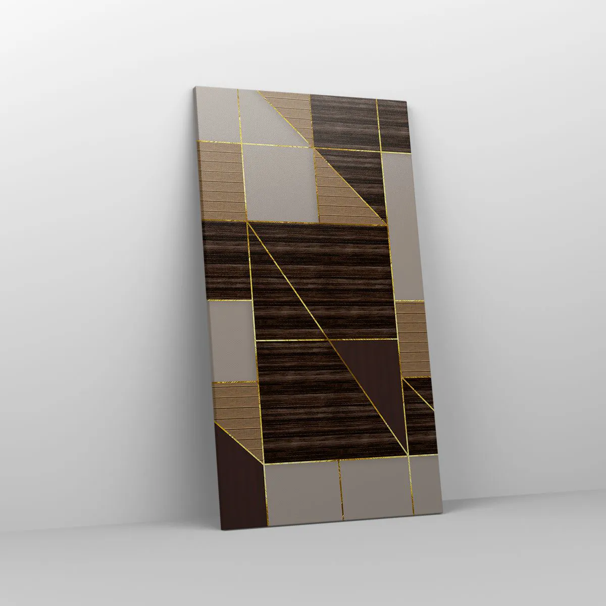 Obraz na płótnie - Mozaika brązów i złota - 55x100 cm